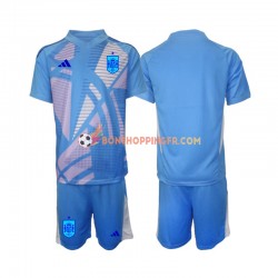 Maillot Domicile Espagne Gardien Euro 2024 Manches Courtes Jeune Enfant(+shorts)