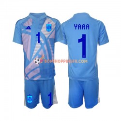 Maillot Domicile Espagne Gardien David Raya 1 Euro 2024 Manches Courtes Jeune Enfant(+shorts)