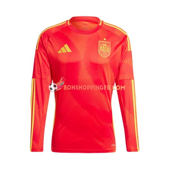 Maillot Domicile Espagne Euro 2024 Manches Longues Homme