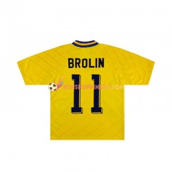 Maillot Rétro Domicile Suède Brolin 11 1994 Manches Courtes Homme