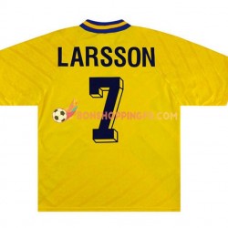 Maillot Rétro Domicile Suède Henrik Larsson 7 1994 Manches Courtes Homme
