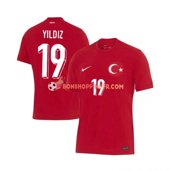 Maillot Extérieur Turquie Kenan Yıldız 19 Euro 2024 Manches Courtes Homme