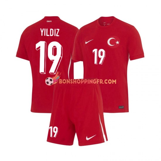 Maillot Extérieur Turquie Kenan Yıldız 19 Euro 2024 Manches Courtes Jeune Enfant(+shorts)