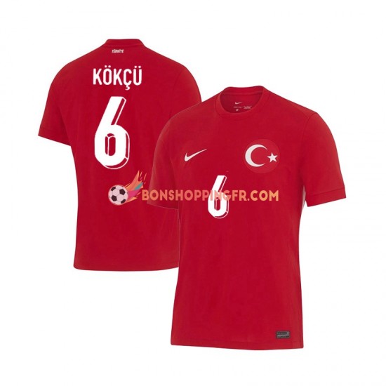 Maillot Extérieur Turquie Orkun Kokcu 6 Euro 2024 Manches Courtes Homme