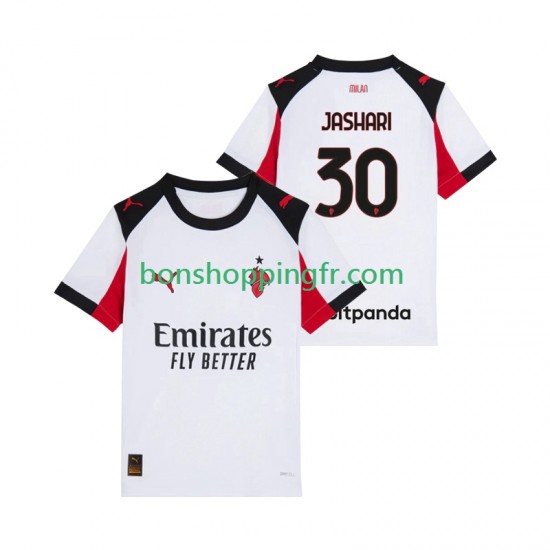 Maillot Extérieur AC Milan Ardon Jashari 30 2025-2026 Manches Courtes Homme Maillot Extérieur AC Milan Ardon Jashari 30 2025-2026 Manches Courtes Homme