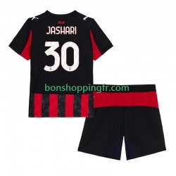 Maillot Domicile AC Milan Ardon Jashari 30 2025-2026 Manches Courtes Jeune Enfant(+shorts)