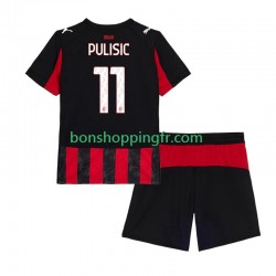 Maillot Domicile AC Milan Christian Pulisic 11 2025-2026 Manches Courtes Jeune Enfant(+shorts)