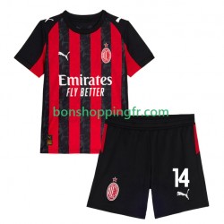 Maillot Domicile AC Milan Luca Modric 14 2025-2026 Manches Courtes Jeune Enfant(+shorts)