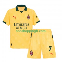 Maillot 3ème AC Milan Santiago Gimenez 7 2025-2026 Manches Courtes Jeune Enfant(+shorts)
