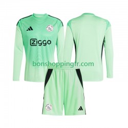 Maillot Domicile Ajax Amsterdam Gardien 2025-2026 Manches Longues Jeune Enfant(+shorts)