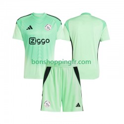 Maillot Domicile Ajax Amsterdam Gardien 2025-2026 Manches Courtes Jeune Enfant(+shorts)