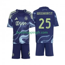 Maillot Extérieur Ajax Amsterdam Wout Weghorst 25 2025-2026 Manches Courtes Jeune Enfant(+shorts)