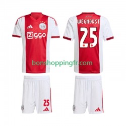Maillot Domicile Ajax Amsterdam Wout Weghorst 25 2025-2026 Manches Courtes Jeune Enfant(+shorts)