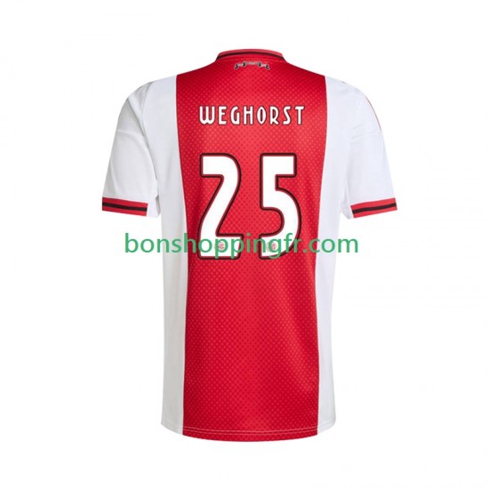 Maillot Domicile Ajax Amsterdam Wout Weghorst 25 2025-2026 Manches Courtes Homme