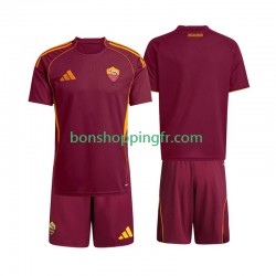 Maillot Domicile AS Rome 2025-2026 Manches Courtes Jeune Enfant(+shorts)