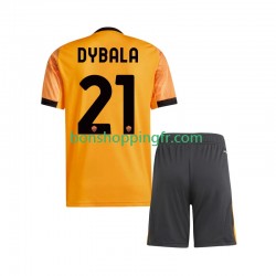 Maillot Extérieur AS Rome Dybala 21 2025-2026 Manches Courtes Jeune Enfant(+shorts)