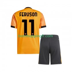 Maillot Extérieur AS Rome Evan Ferguson 11 2025-2026 Manches Courtes Jeune Enfant(+shorts)