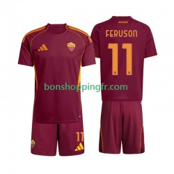 Maillot Domicile AS Rome Evan Ferguson 11 2025-2026 Manches Courtes Jeune Enfant(+shorts)