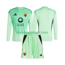 Maillot Extérieur 4ème AS Rome Gardien 2025-2026 Manches Longues Jeune Enfant(+shorts)
