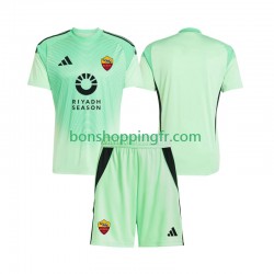 Maillot Extérieur 4ème AS Rome Gardien 2025-2026 Manches Courtes Jeune Enfant(+shorts)
