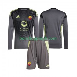 Maillot Domicile AS Rome Gardien 2025-2026 Manches Longues Jeune Enfant(+shorts)