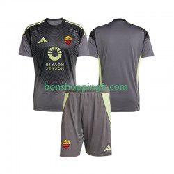 Maillot Domicile AS Rome Gardien 2025-2026 Manches Courtes Jeune Enfant(+shorts)