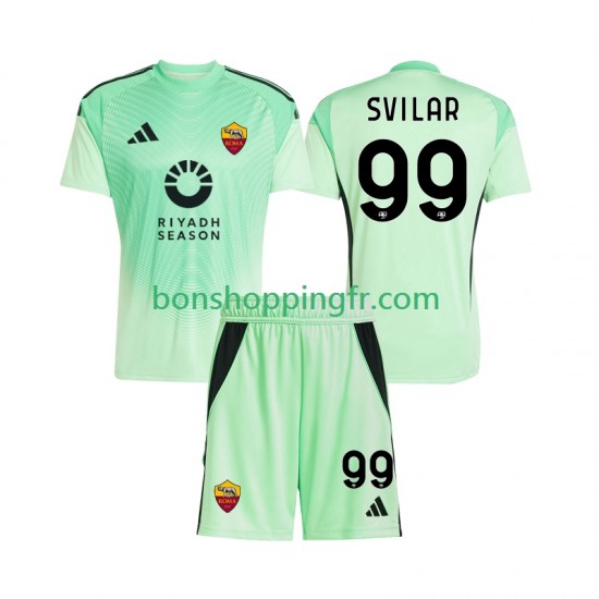 Maillot Extérieur 4ème AS Rome Gardien Mile Svilar 99 2025-2026 Manches Courtes Jeune Enfant(+shorts) Maillot Extérieur 4ème AS Rome Gardien Mile Svilar 99 2025-2026 Manches Courtes Jeune Enfant(+shorts)
