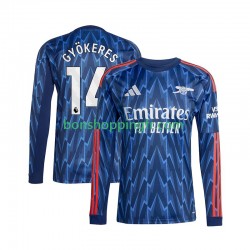 Maillot Extérieur Arsenal Viktor Gyokeres 14 2025-2026 Manches Longues Homme