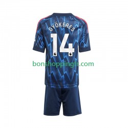Maillot Extérieur Arsenal Viktor Gyokeres 14 2025-2026 Manches Courtes Jeune Enfant(+shorts)