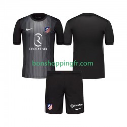 Maillot Extérieur Atlético Madrid Gardien 2025-2026 Manches Courtes Jeune Enfant(+shorts)