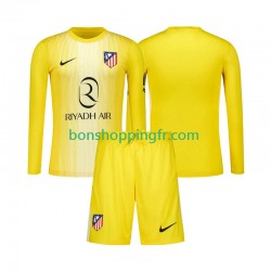 Maillot Domicile Atlético Madrid Gardien 2025-2026 Manches Longues Jeune Enfant(+shorts)