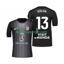 Maillot Extérieur Atlético Madrid Gardien Jan Oblak 13 2025-2026 Manches Courtes Homme