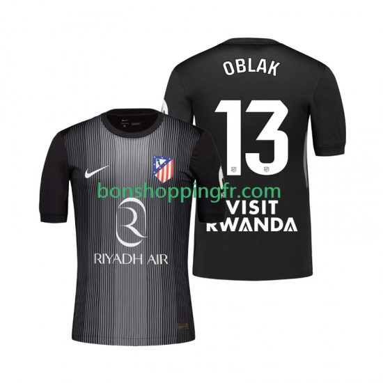 Maillot Extérieur Atlético Madrid Gardien Jan Oblak 13 2025-2026 Manches Courtes Homme Maillot Extérieur Atlético Madrid Gardien Jan Oblak 13 2025-2026 Manches Courtes Homme