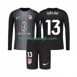 Maillot Extérieur Atlético Madrid Gardien Jan Oblak 13 2025-2026 Manches Longues Jeune Enfant(+shorts)