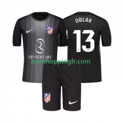 Maillot Extérieur Atlético Madrid Gardien Jan Oblak 13 2025-2026 Manches Courtes Jeune Enfant(+shorts)