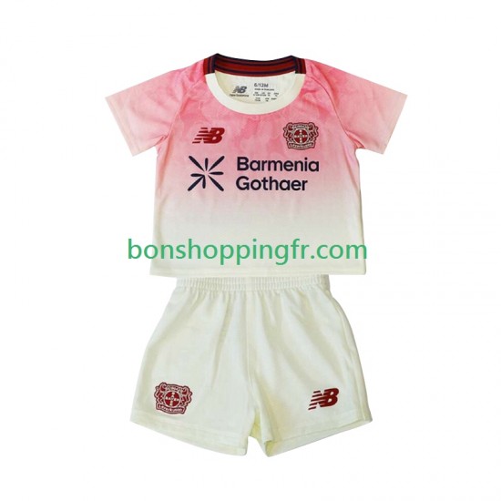 Maillot Extérieur Bayer 04 Leverkusen 2025-2026 Manches Courtes Jeune Enfant(+shorts)