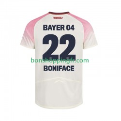 Maillot Extérieur Bayer 04 Leverkusen Victor Boniface 22 2025-2026 Manches Courtes Homme