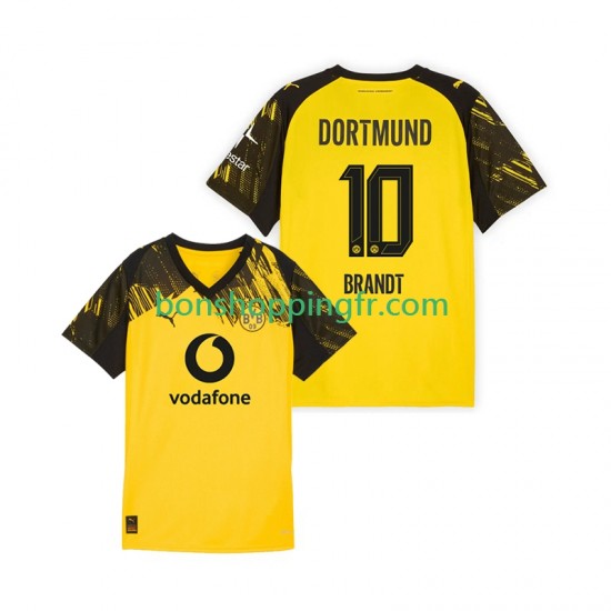 Maillot Domicile Borussia Dortmund Julian Brandt 10 2025-2026 Manches Courtes Homme Maillot Domicile Borussia Dortmund Julian Brandt 10 2025-2026 Manches Courtes Homme