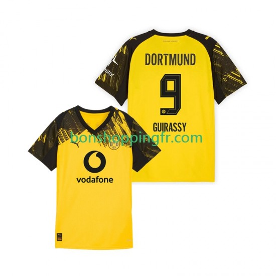 Maillot Domicile Borussia Dortmund Serhou Guirassy 9 2025-2026 Manches Courtes Homme