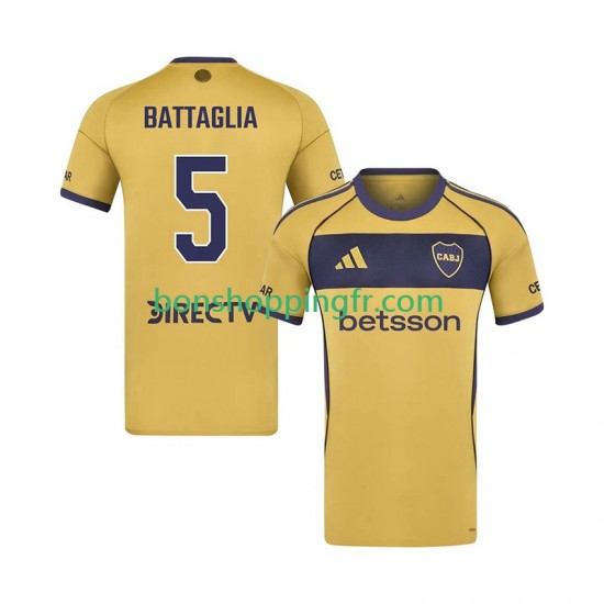 Maillot Extérieur CA Boca Juniors Rodrigo Battaglia 5 2025-2026 Manches Courtes Homme Maillot Extérieur CA Boca Juniors Rodrigo Battaglia 5 2025-2026 Manches Courtes Homme