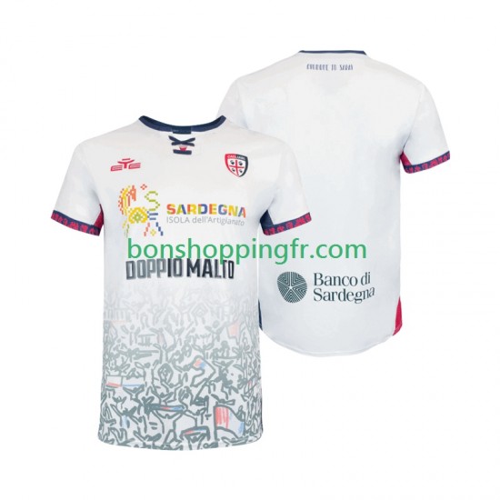 Maillot Extérieur Cagliari 2025-2026 Manches Courtes Homme Maillot Extérieur Cagliari 2025-2026 Manches Courtes Homme
