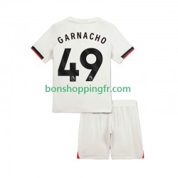 Maillot Extérieur Chelsea Alejandro Garnacho 49 2025-2026 Manches Courtes Jeune Enfant(+shorts)