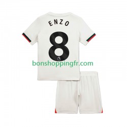 Maillot Extérieur Chelsea Enzo Fernandez 8 2025-2026 Manches Courtes Jeune Enfant(+shorts)