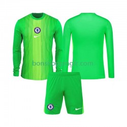 Maillot Extérieur Chelsea Gardien 2025-2026 Manches Longues Jeune Enfant(+shorts)