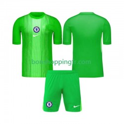 Maillot Extérieur Chelsea Gardien 2025-2026 Manches Courtes Jeune Enfant(+shorts)
