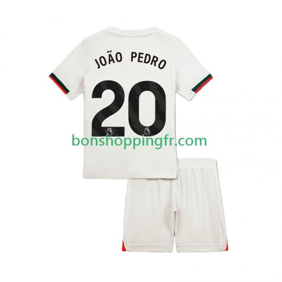 Maillot Extérieur Chelsea Joao Pedro 20 2025-2026 Manches Courtes Jeune Enfant(+shorts)