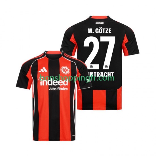 Maillot Domicile Eintracht Frankfurt Mario Gotze 27 2025-2026 Manches Courtes Homme