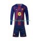 Maillot Domicile FC Barcelone 2025-2026 Manches Longues Jeune Enfant(+shorts)