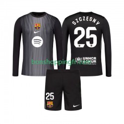 Maillot 3ème FC Barcelone Gardien Szczesny 25 2025-2026 Manches Longues Jeune Enfant(+shorts)