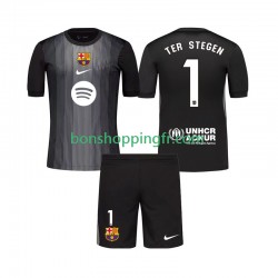 Maillot 3ème FC Barcelone Gardien Ter Stegen 1 2025-2026 Manches Courtes Jeune Enfant(+shorts)